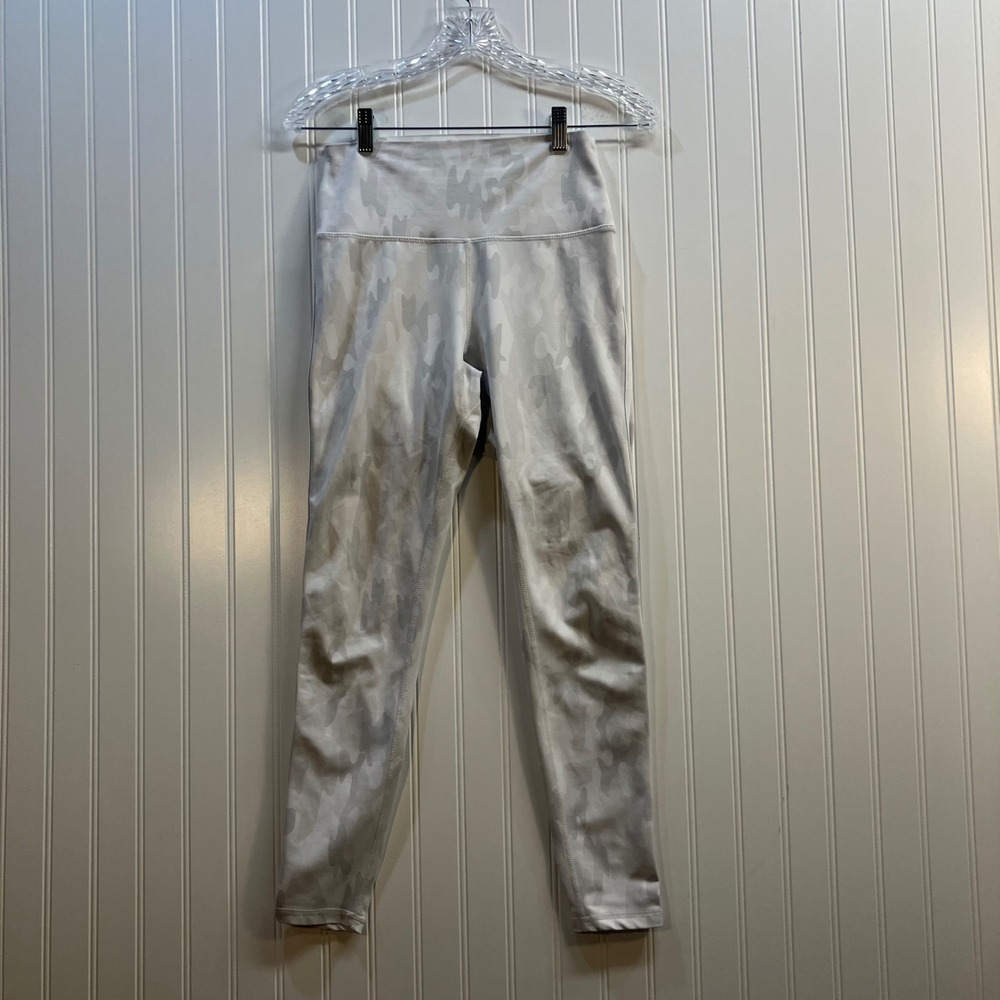Buffbunny Collection Womens White Grey Camo High Waisted Leggings Size Medium